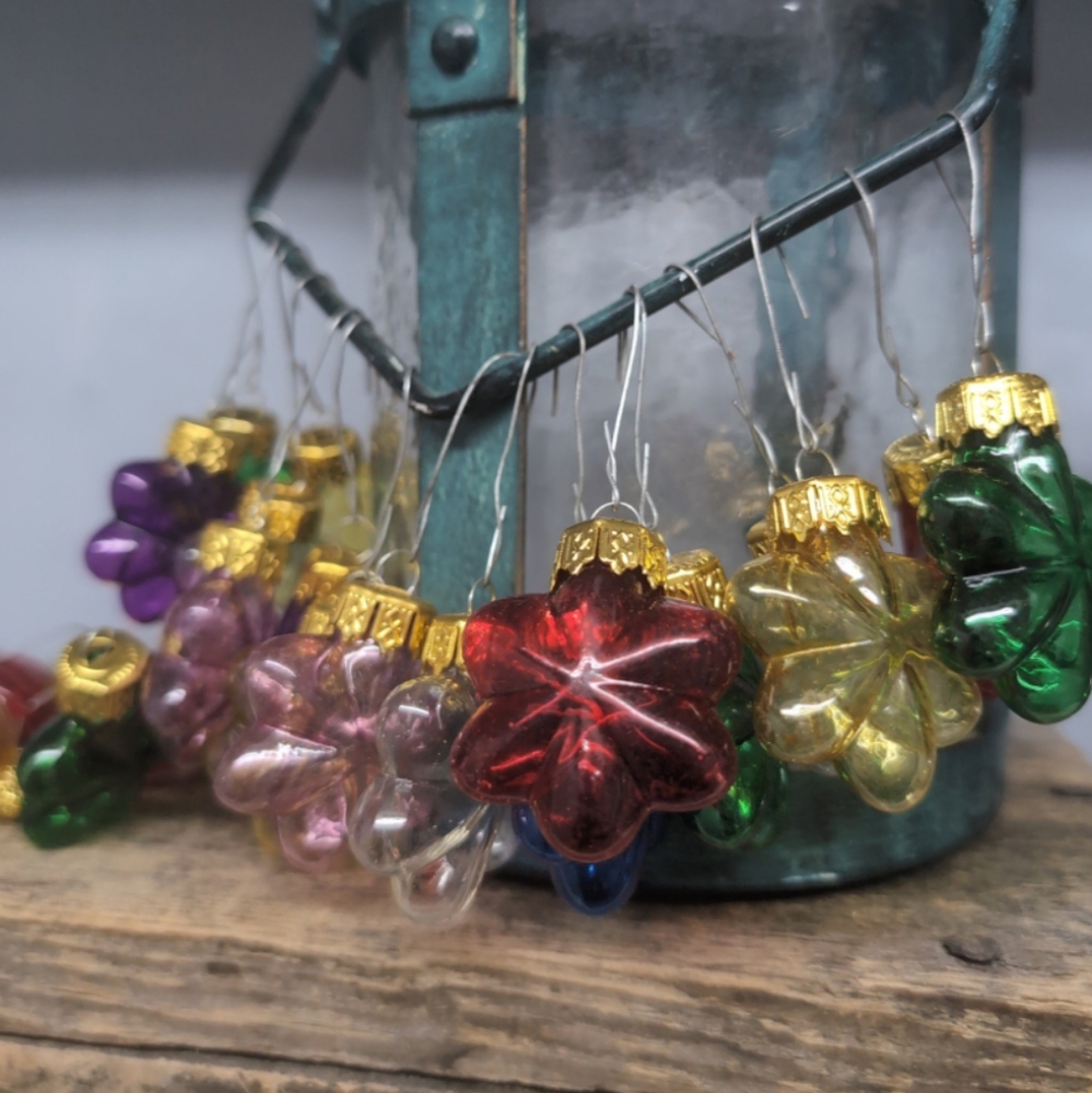 Mini Glass Ornaments Bundle of 35 Vintage